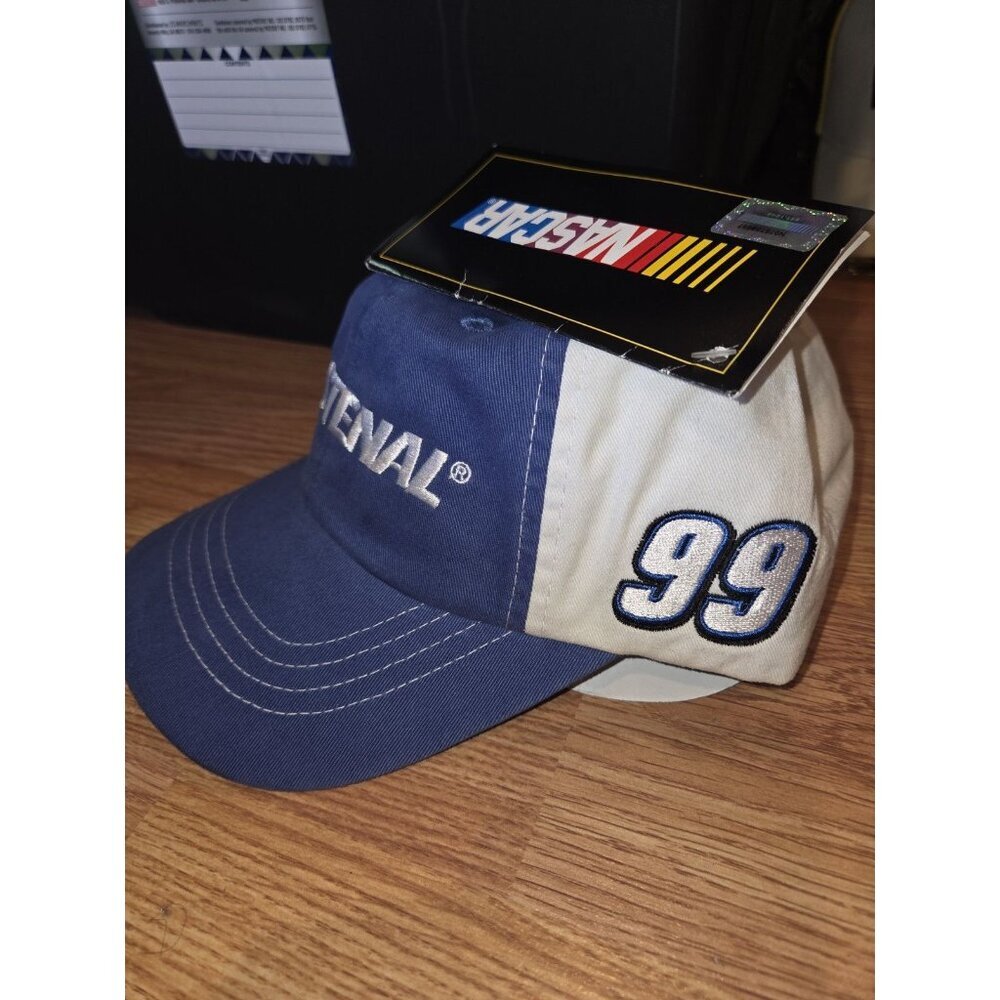 Fastenal NASCAR #99 Carl Edwards Hat NWT VTG Strapback Roush Fenway Racing Blue - Picture 5 of 5